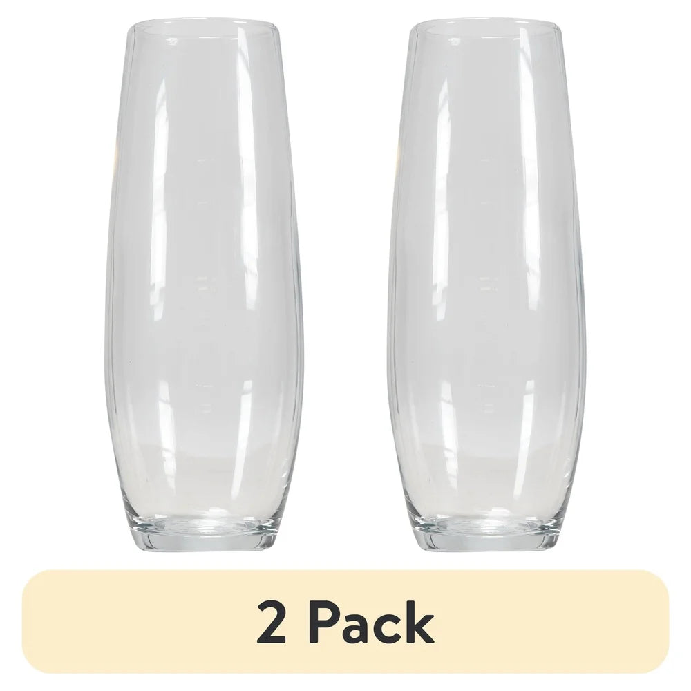 2 Pc Clear Glass Vase for Flowers
