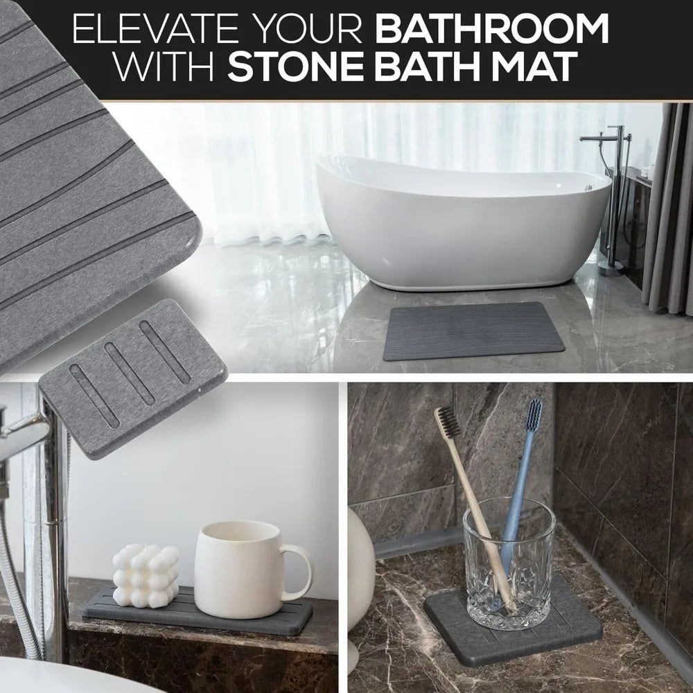 Luxurious Diatomite Stone Bath Mat -