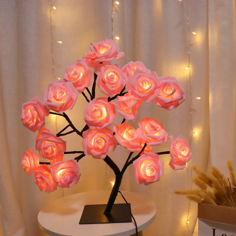 LED Rose Tree Lights USB  Lamp