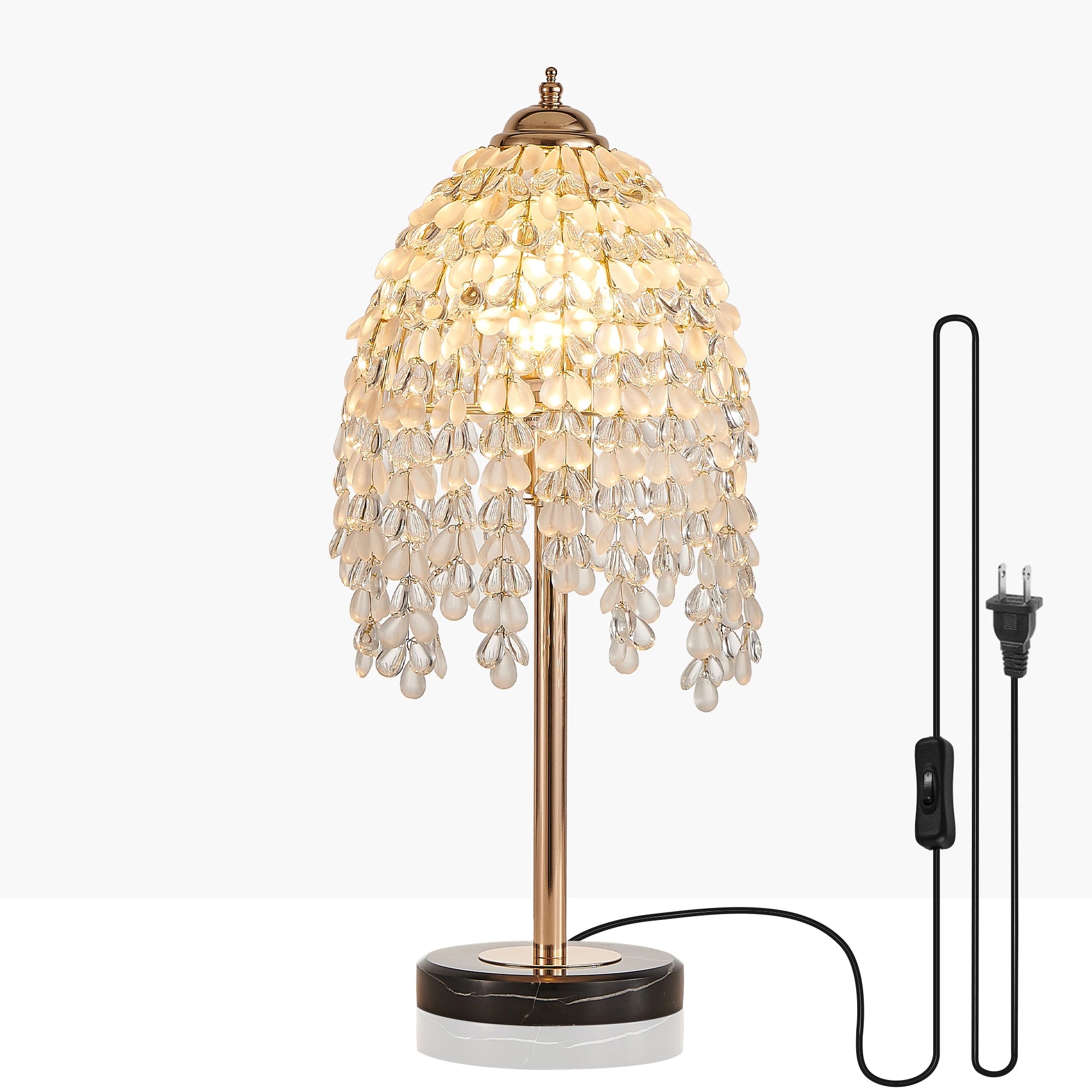 Crystal Table Waterfall Lamp