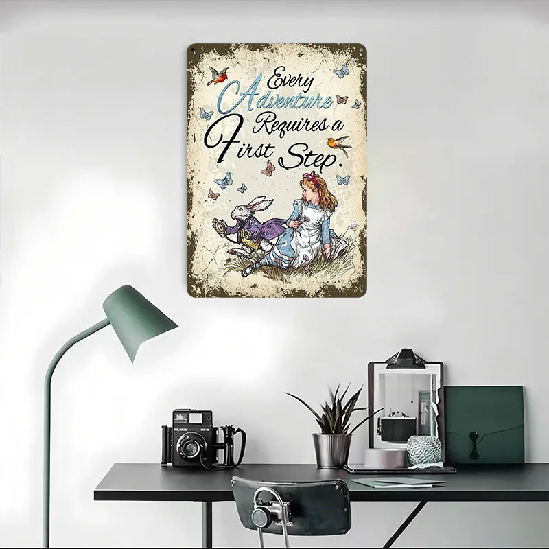 Alice in Wonderland Metal Poster