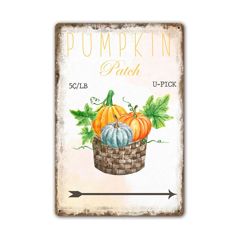 Retro Halloween Tin Painting