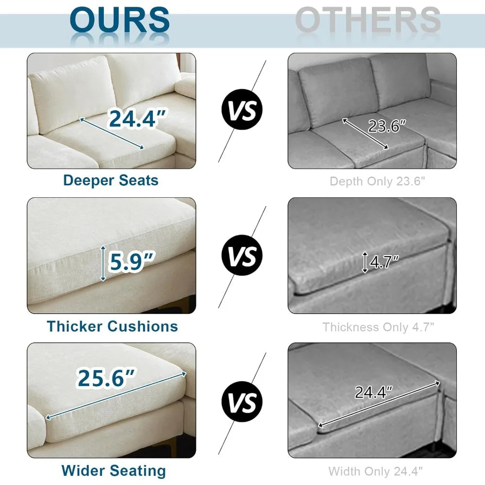 Sectional Sofa Couch w/Chaise