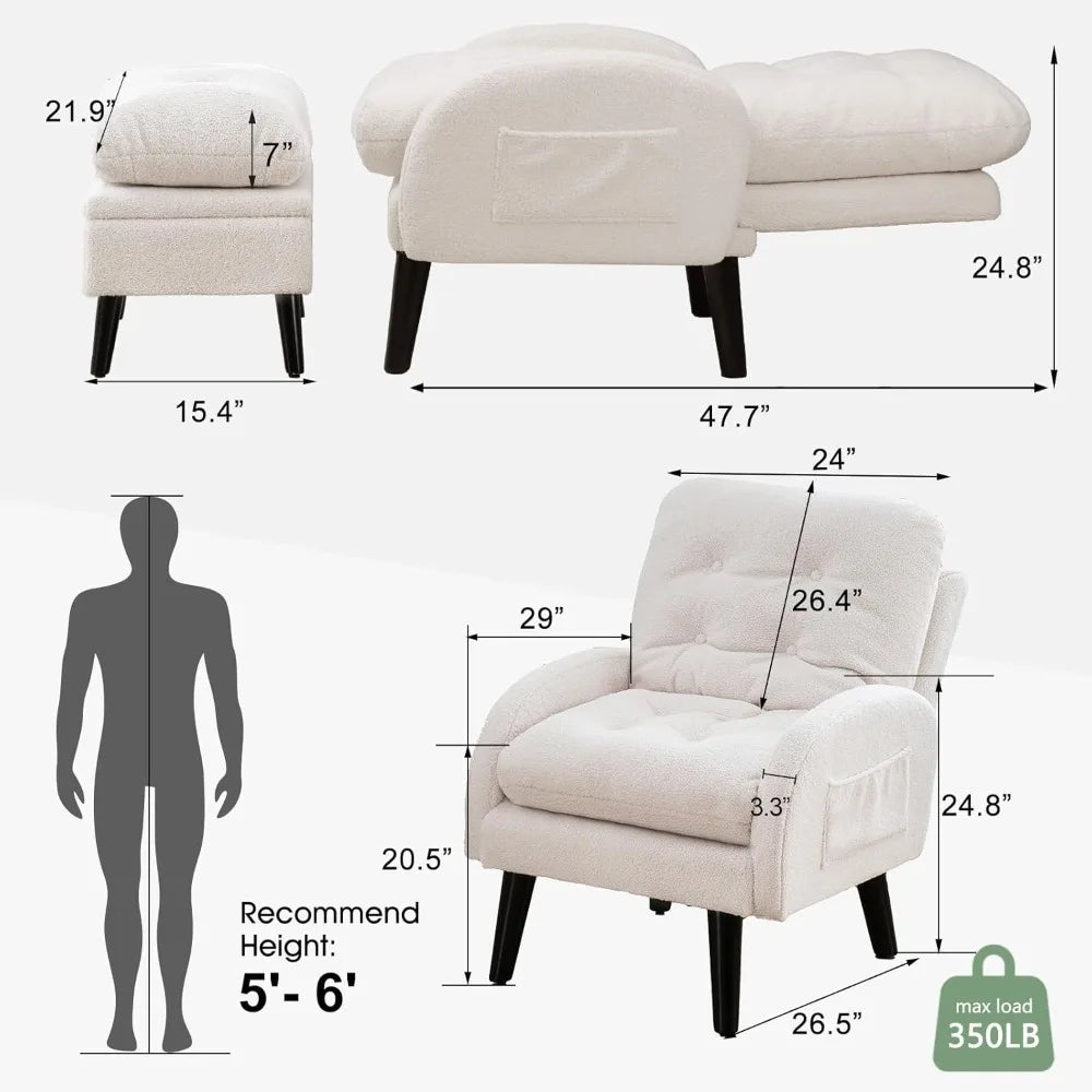Armchair w/Adjustable Backrest