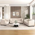 3-Pc Sofa Set w/Wood Legs