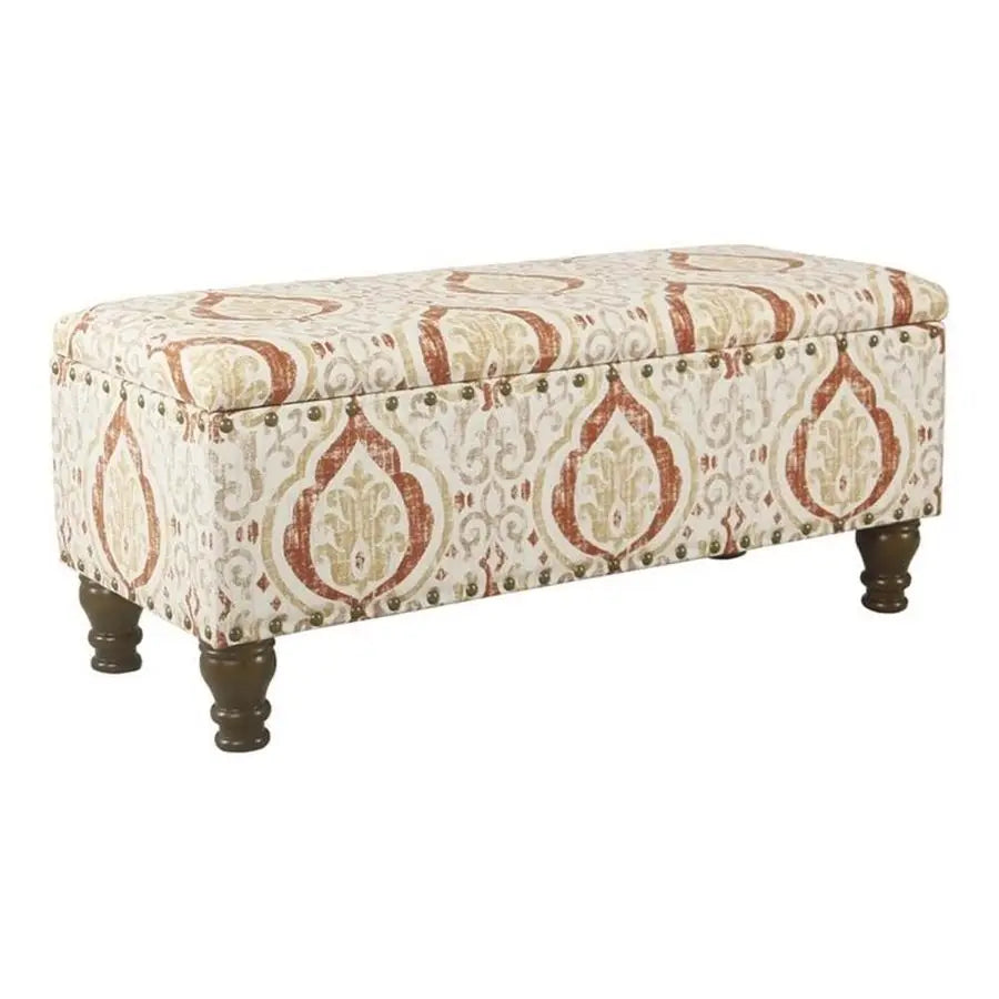 Upholstered Bench with Nail head Trim