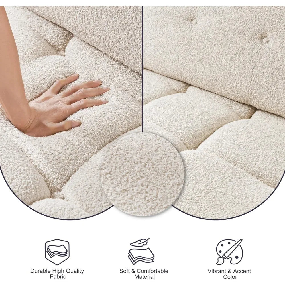 Sherpa Fabric Sleeper Sofa