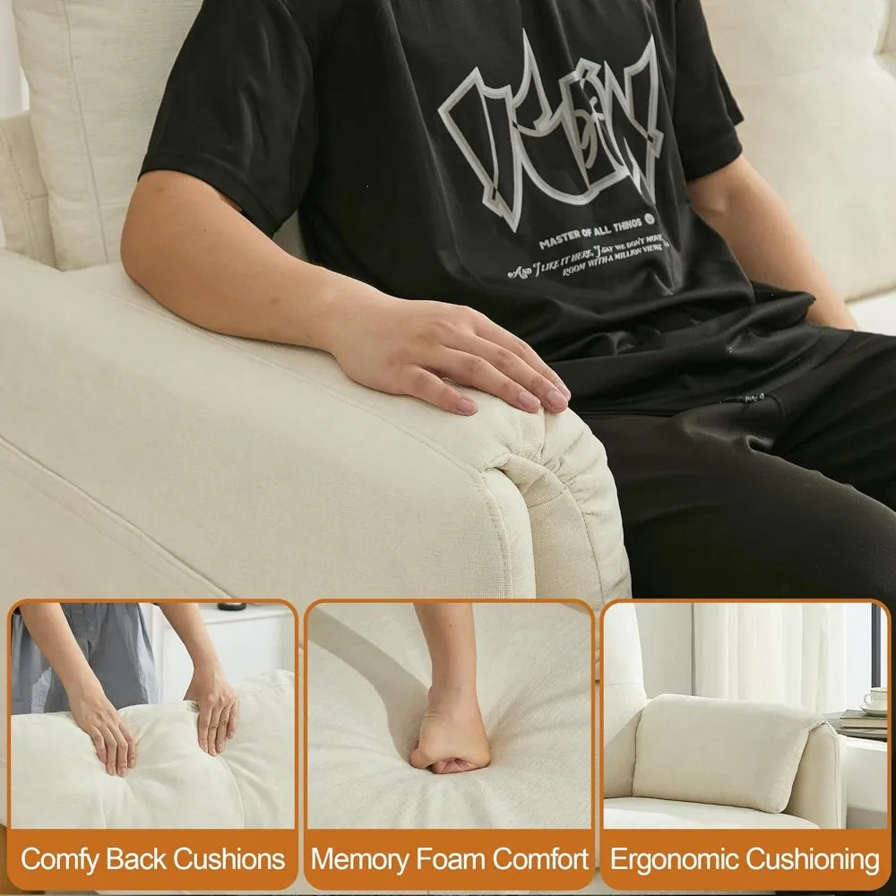 2-Seater Love Seat w Pillows