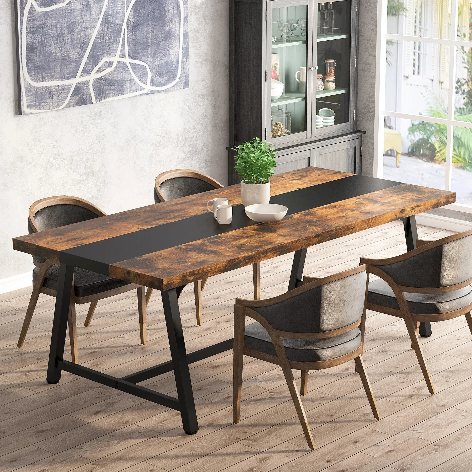 Wood Dining Table for 8