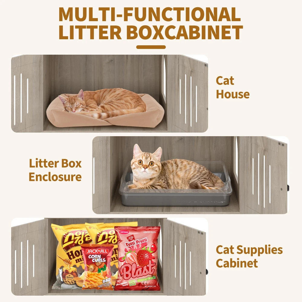 Cat Tree With Litter Box Enclosure