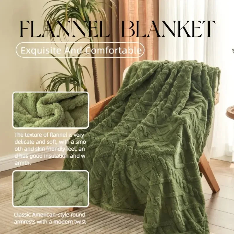 Soft 3D Plush Fleece Blanket