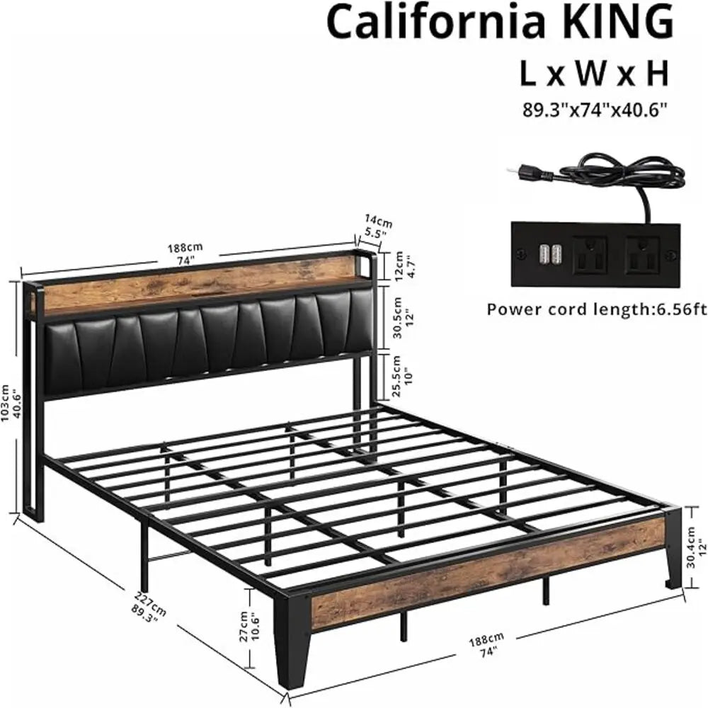 Bed Headboard w Charging