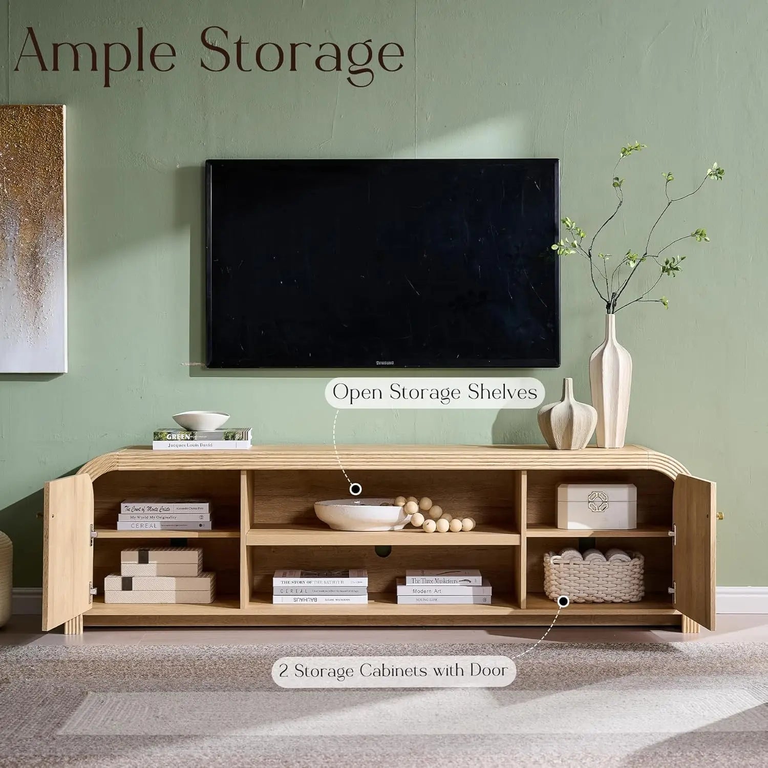 70" Modern Fluted TV Stand