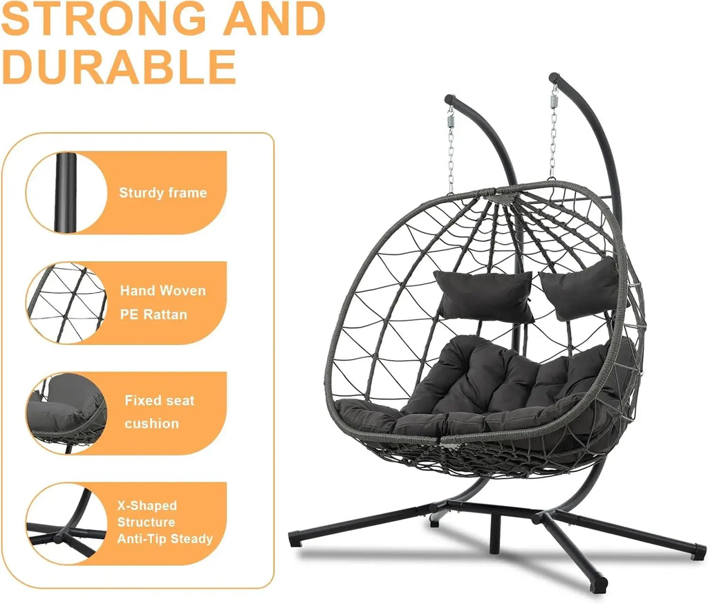 2 Person Double Egg Swing Chair