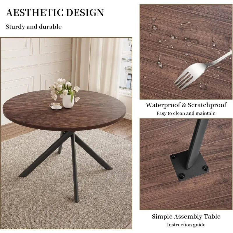 Kitchen Dark Walnut Table for 4