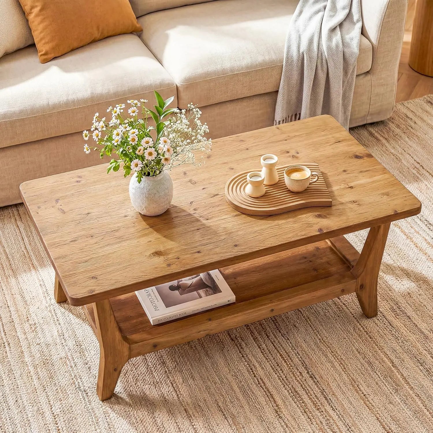 Solid Wood Coffee Table