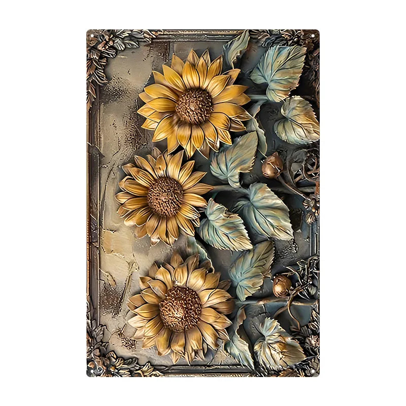 Watercolor Bird Retro Iron Painting