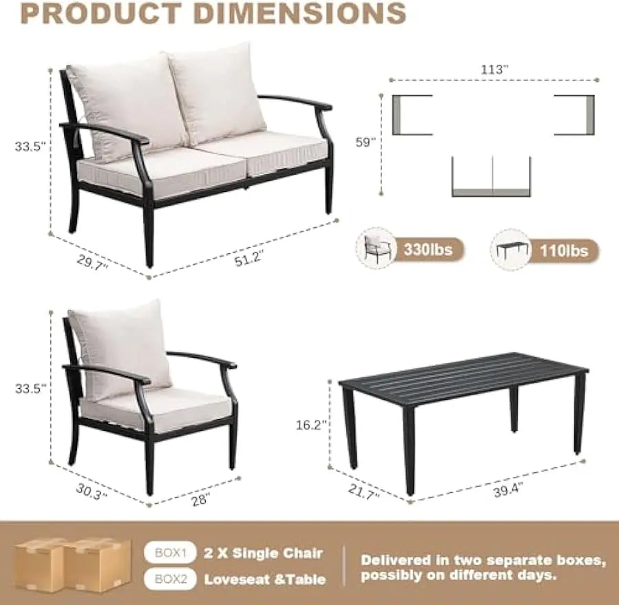 4-Piece Patio Furniture Set