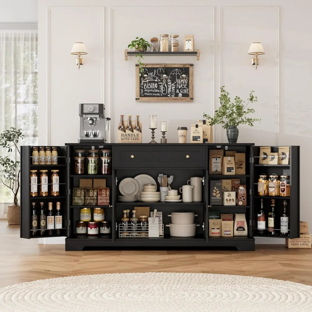 Buffet Sideboard Wood Coffee Bar