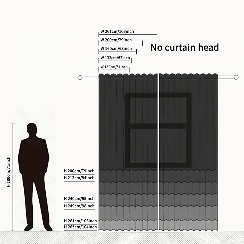 2pc embroidered Chenille curtains