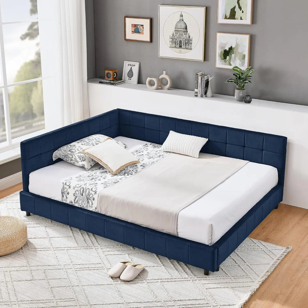 Upholstered Tufted Daybed Frame