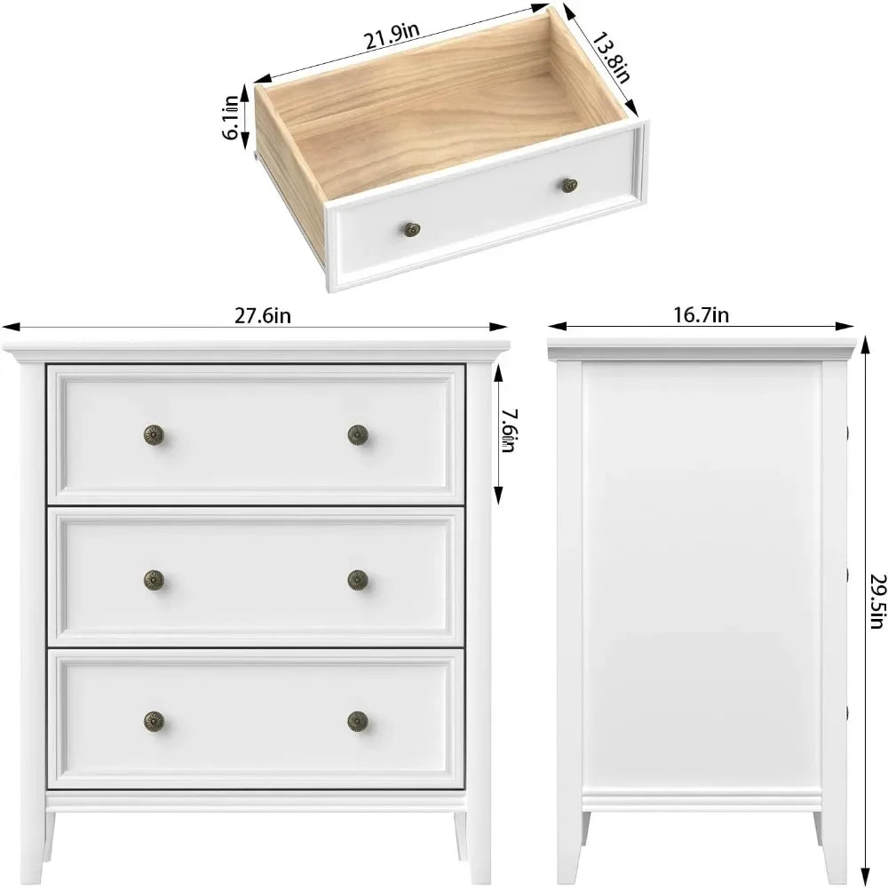 Wood Nightstand w/Power Outlet