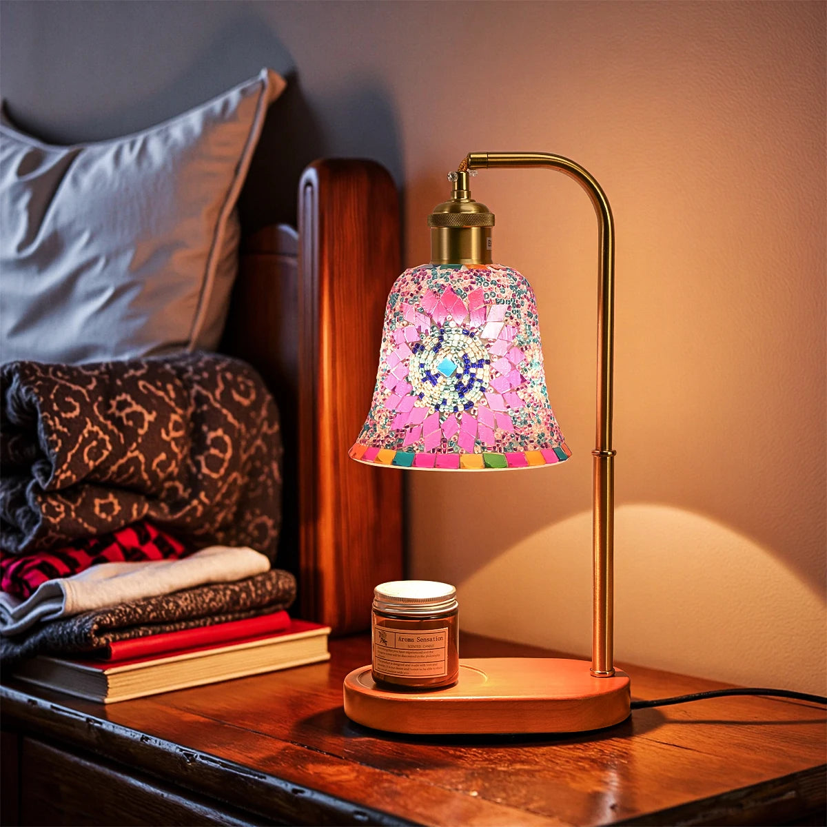 Bohemian style bedside lamp