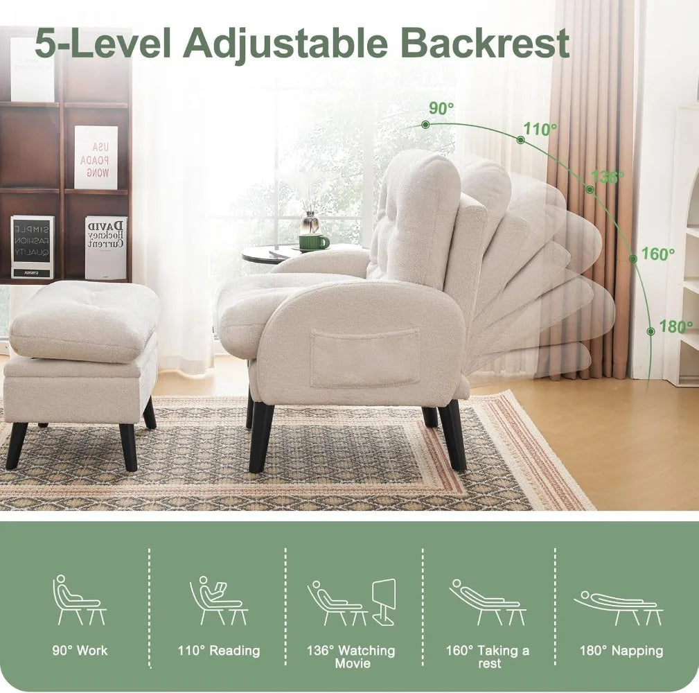 Armchair w/Adjustable Backrest