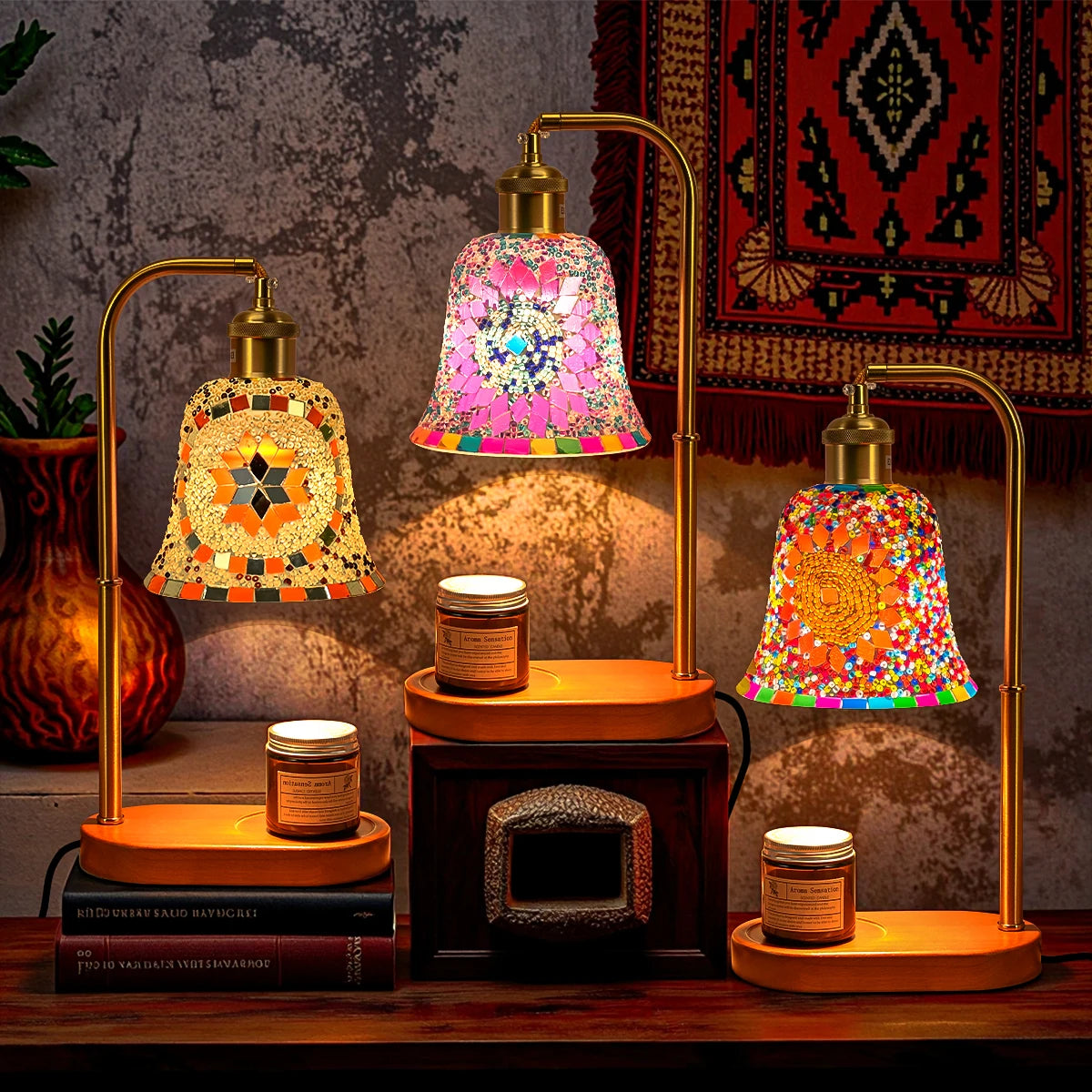 Bohemian style bedside lamp