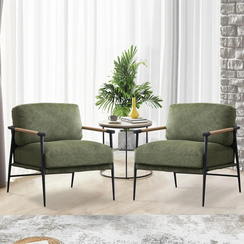 Lounge Chair Chenille, Metal Leg