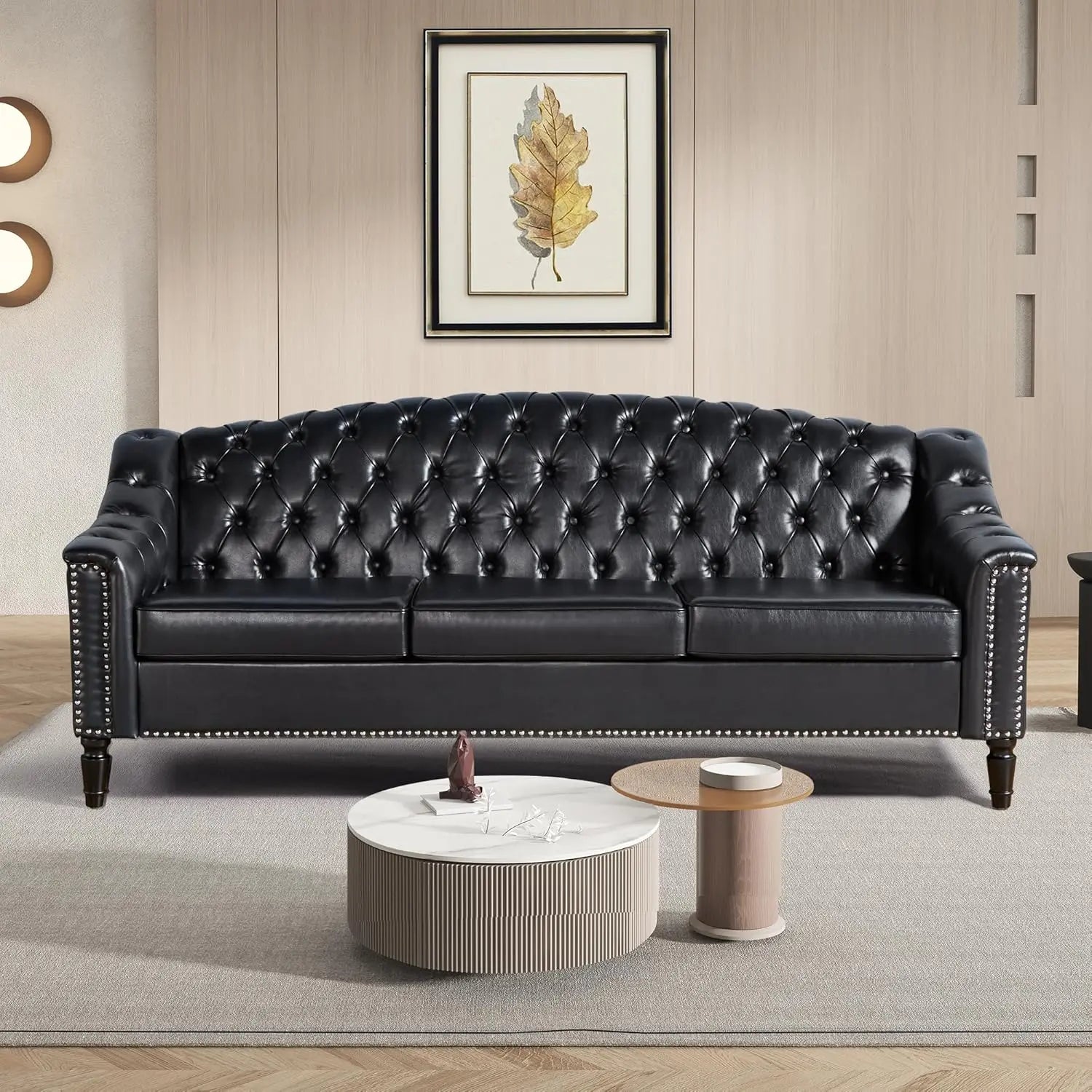 80" Large Leather Couch