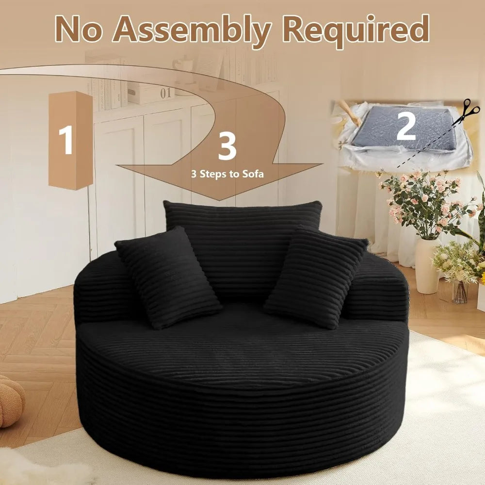 Oversized Round Lounge Chaise