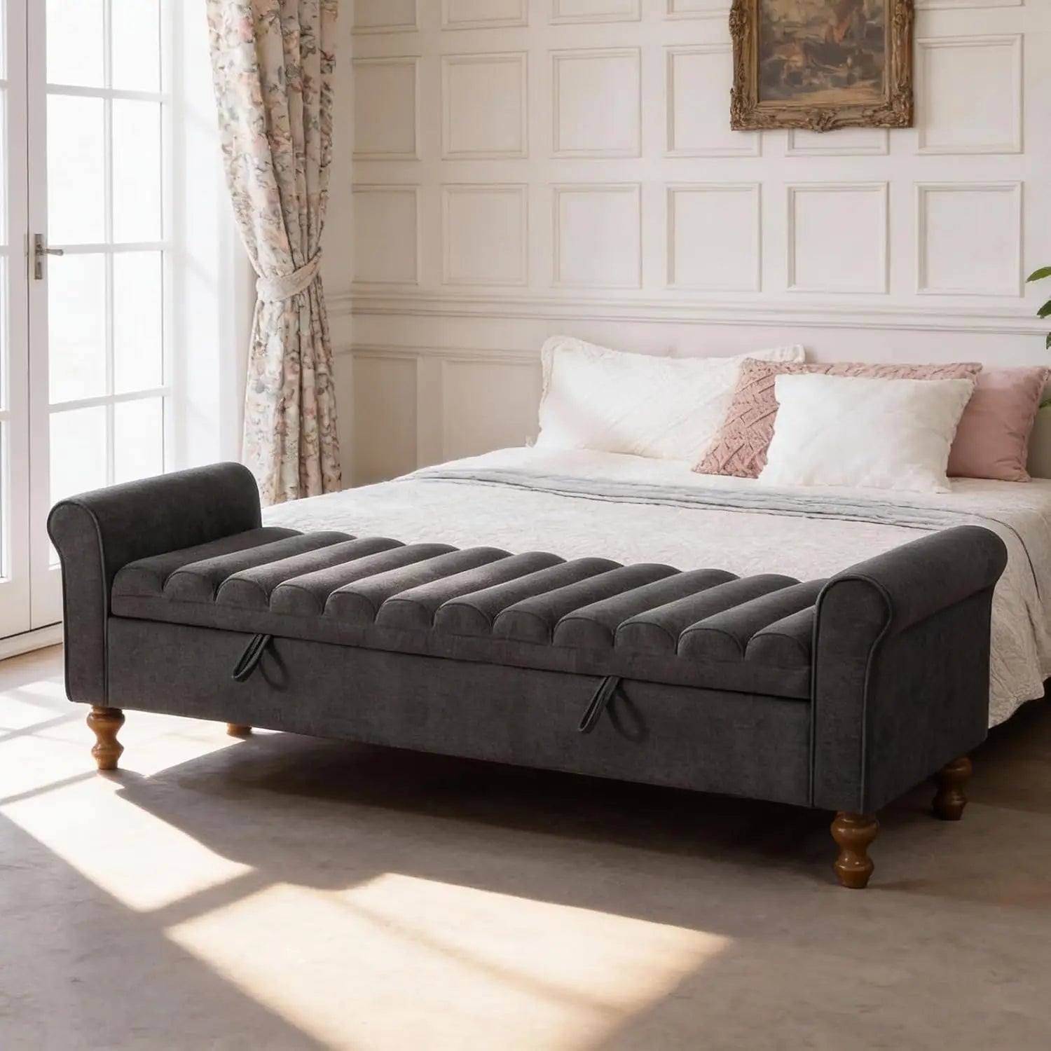 Large Storage Ottoman Bench