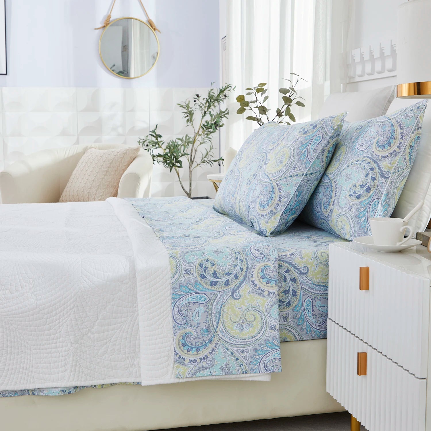 4pc Egyptian Cotton Fitted Sheet Set