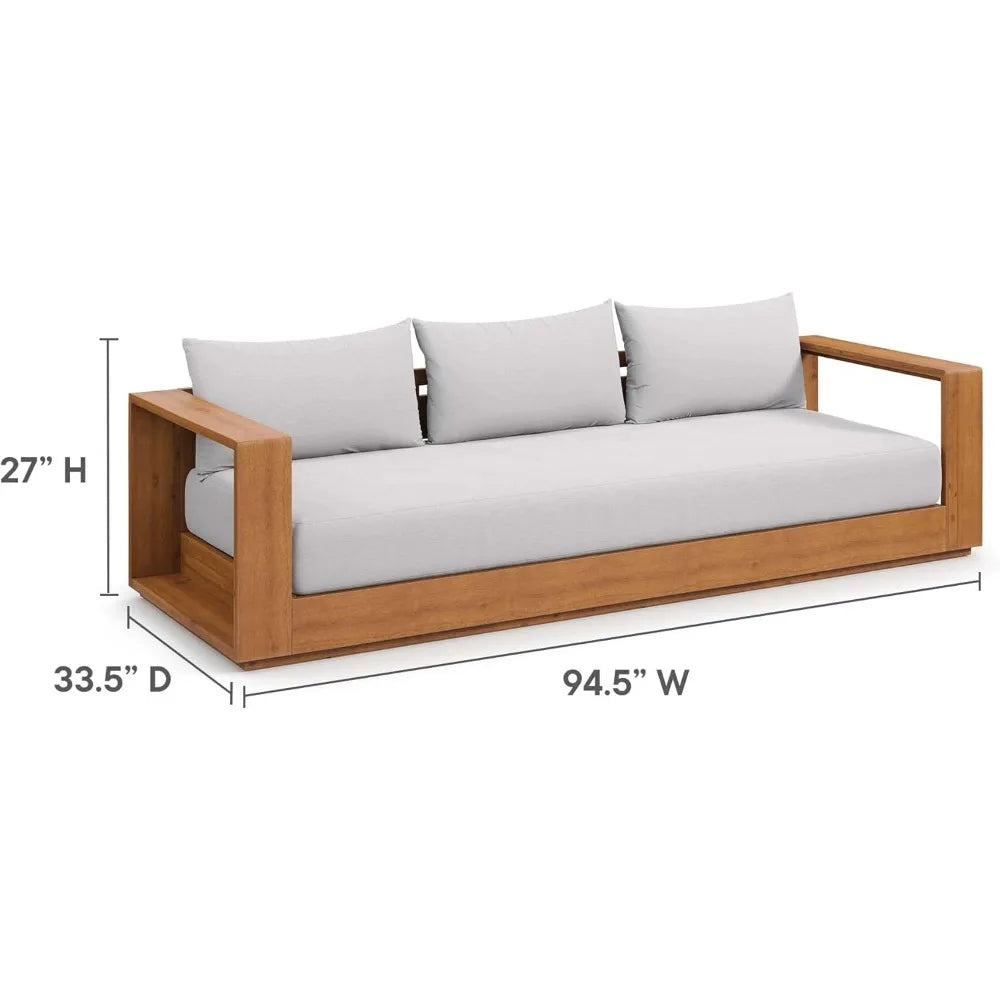 Wood Outdoor Patio Sofa