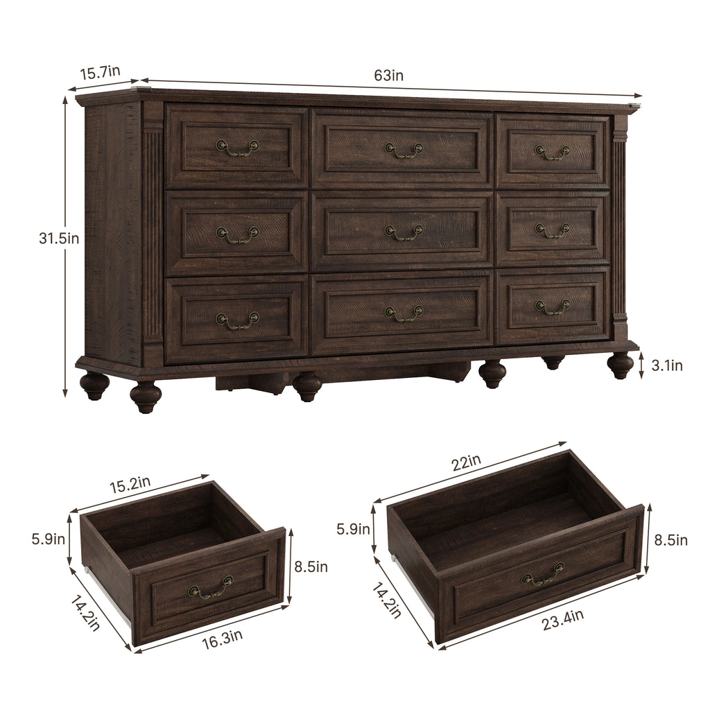 Wood Chest of Drawers