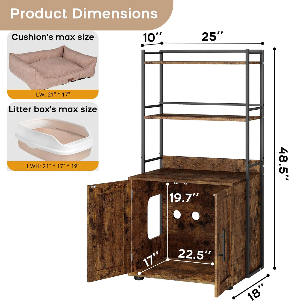 Hidden Cat Litter Box Enclosure