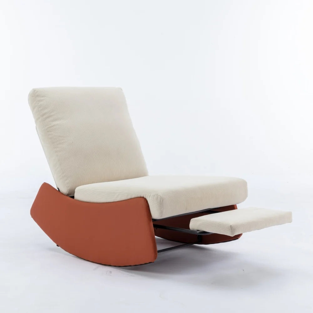 Modern Rocking Chair Recliner Footrest,