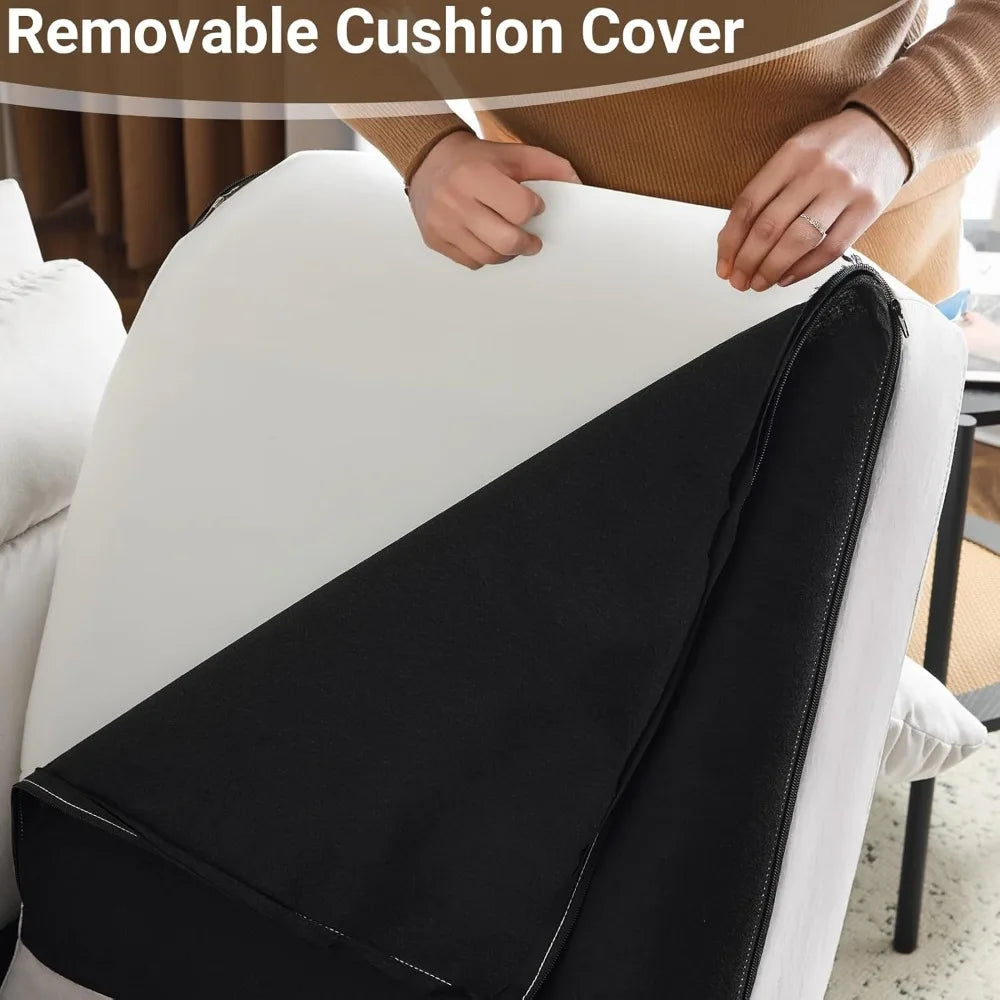 Compact Suede Loveseat Sofa