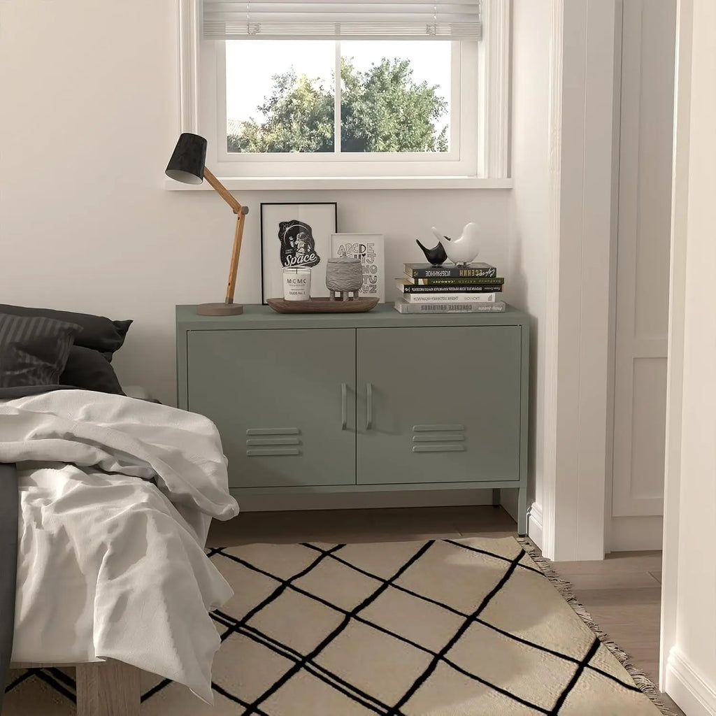 Green Metal Storage Cabinet