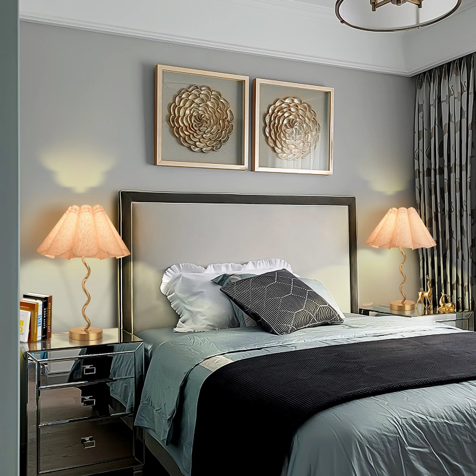 Scalloped Wavy Lamp for Bedside