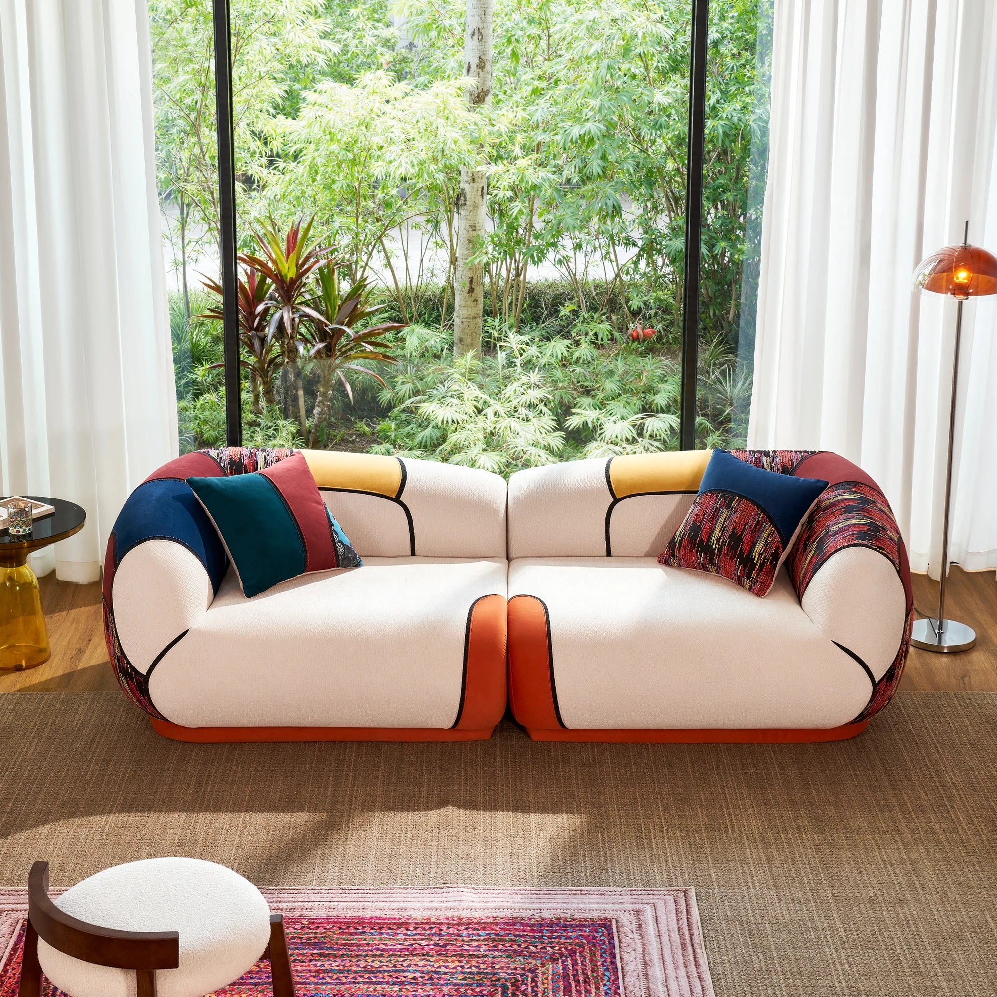 4-Seat Chenille Couch