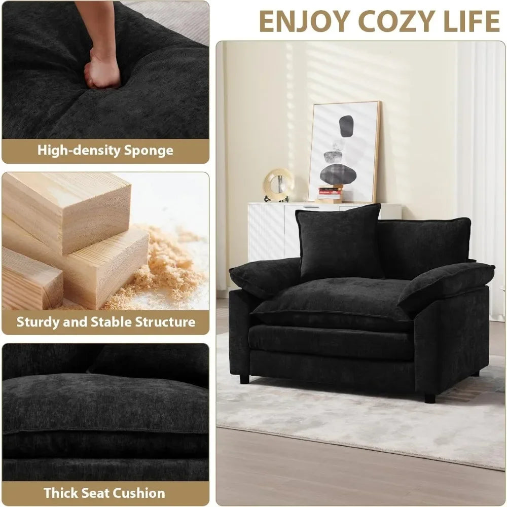 Chenille Oversized Accent Chair