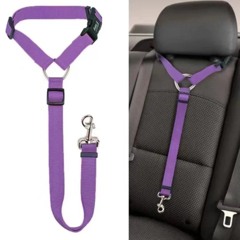 Color Two-in-one Pet Car Seat Belt