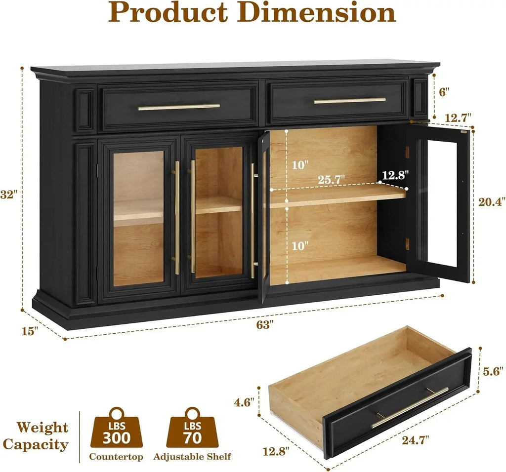 Sideboard Buffet Cabinet w/Storage