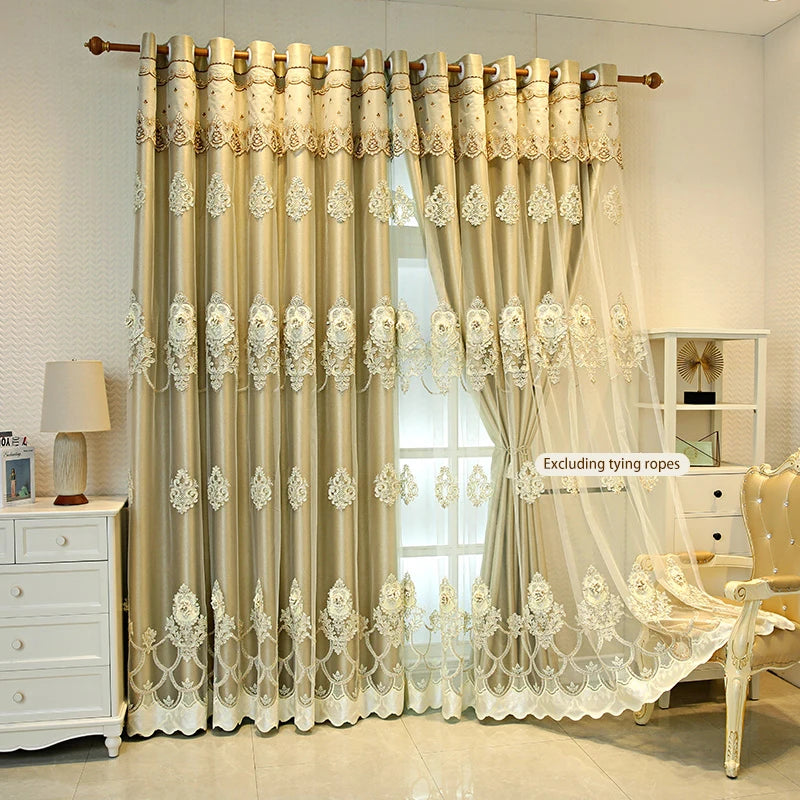 Curtains w/3D Embroidered Detailing