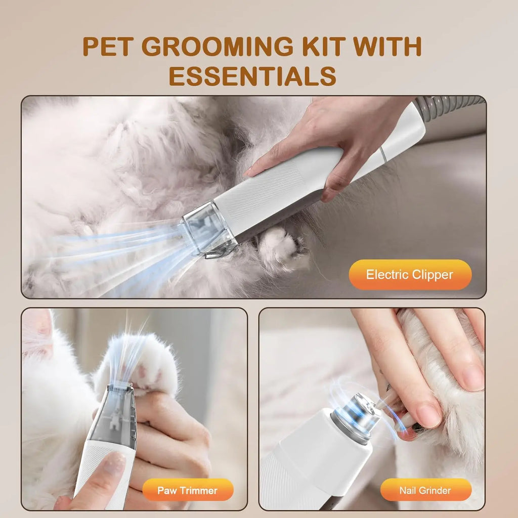 6 pc Dog Grooming Vacuum Kit