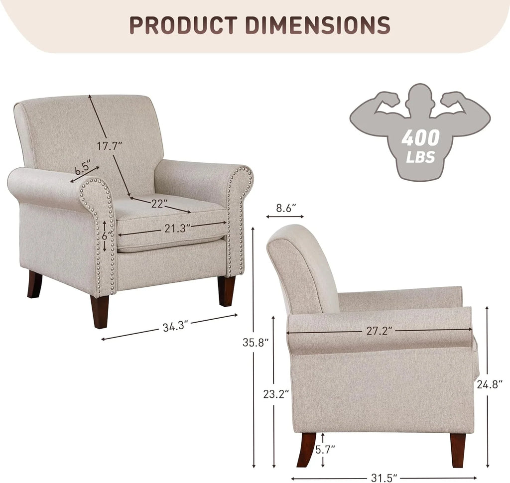 Living Room Chair Set of 2