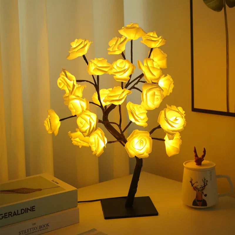 LED Rose Tree Lights USB  Lamp