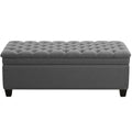 Fabric Storage Ottoman Bench